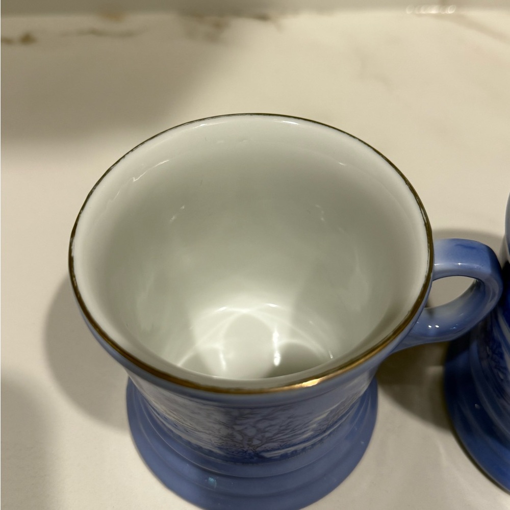 Vintage Currier & Ives Winter Theme Mugs Set (4) - Picture 2 of 7